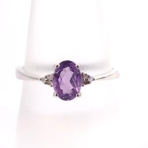 Lavender Floral Amethyst 0.7 Carat Ring Size 7 3/4